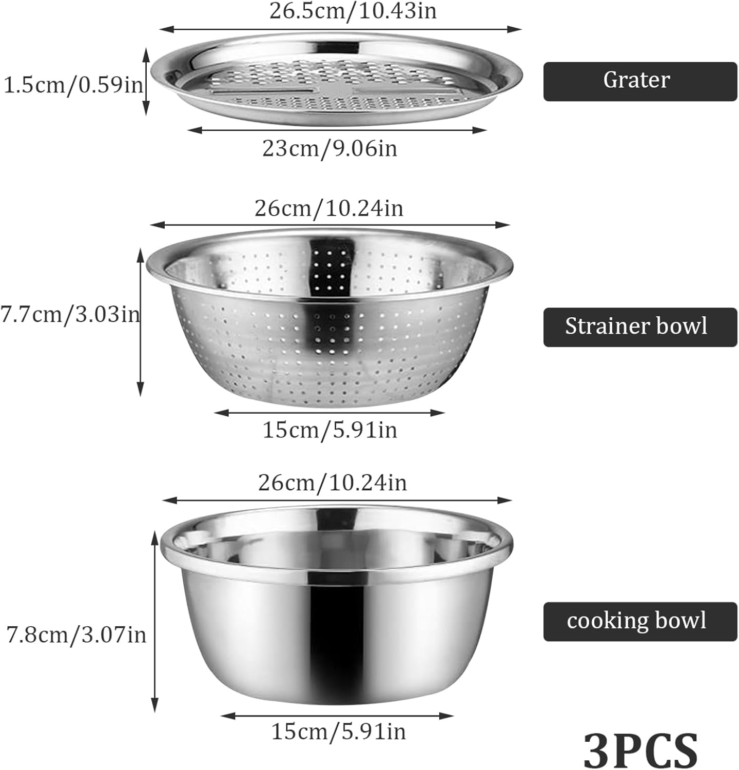 3 in 1 Stainless Steel Basin
