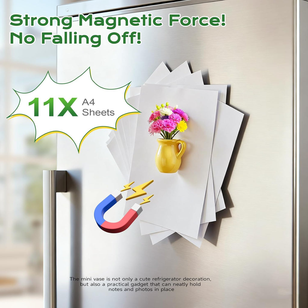 Cute Mini Ceramic Vase Fridge Magnets set
